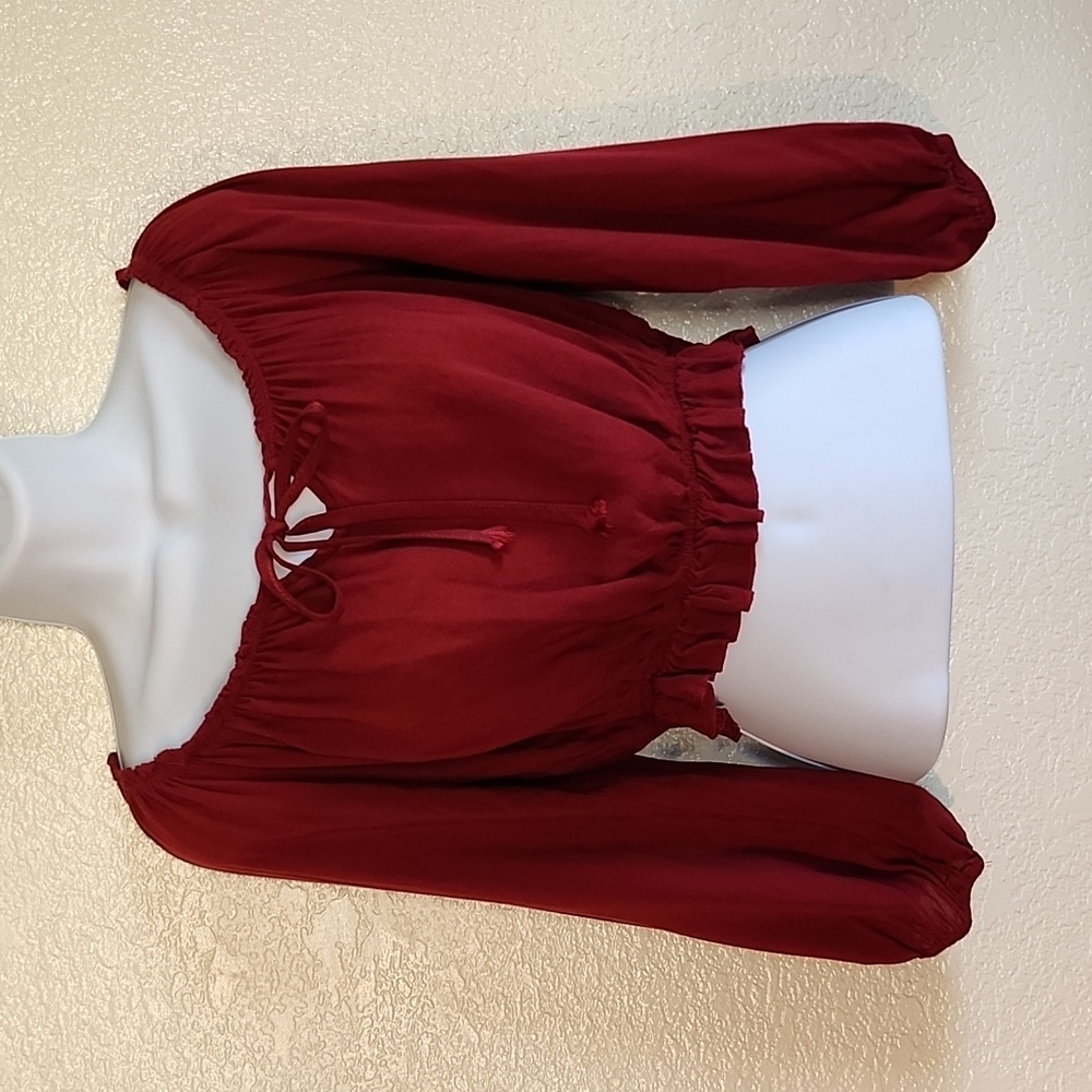 Vivace Long Sleeve Crop Blouse Size S